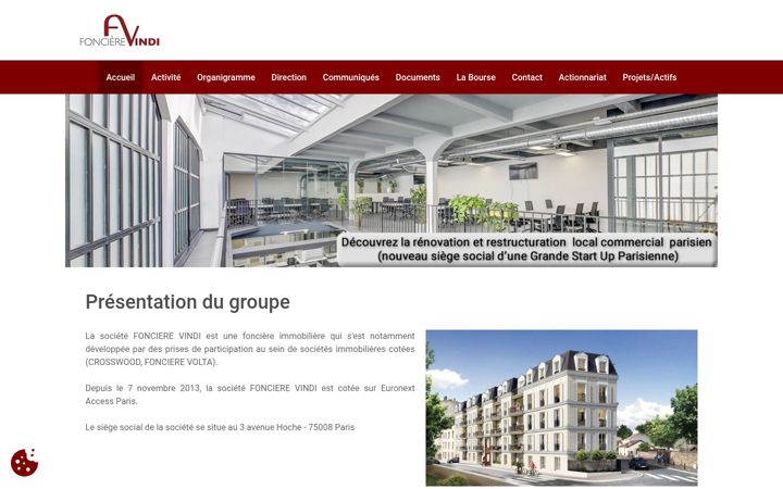 Screenshot of foncierevindi.com