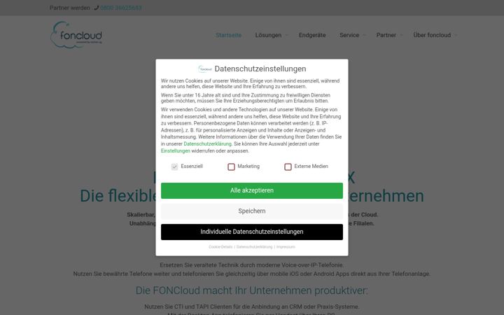 Screenshot of foncloud.net