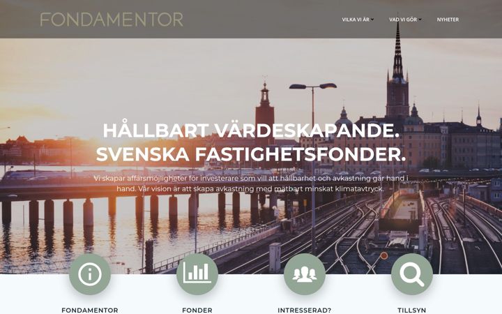 Screenshot of fondamentor.se