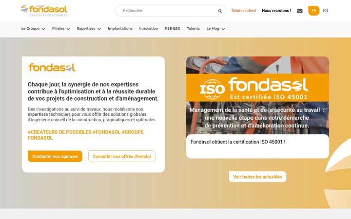 Screenshot of fondasol.fr