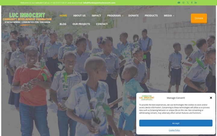 Screenshot of fondasyonlucinnocent.com