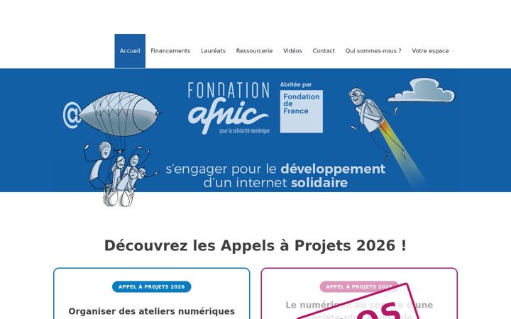 Screenshot of fondation-afnic.fr