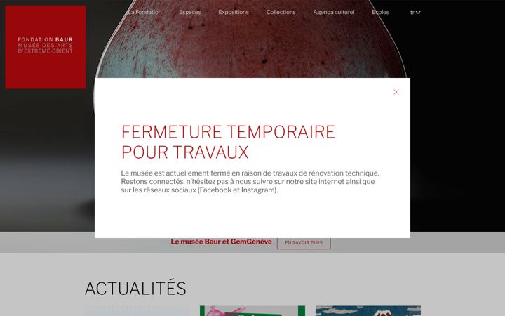 Screenshot of fondation-baur.ch