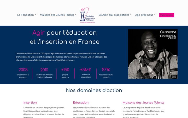 Screenshot of fondation-echiquier.fr