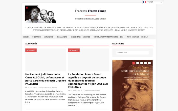 Screenshot of fondation-frantzfanon.com