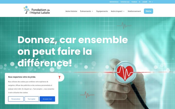 Snimka zaslona za fondation-hopital-lasalle.ca
