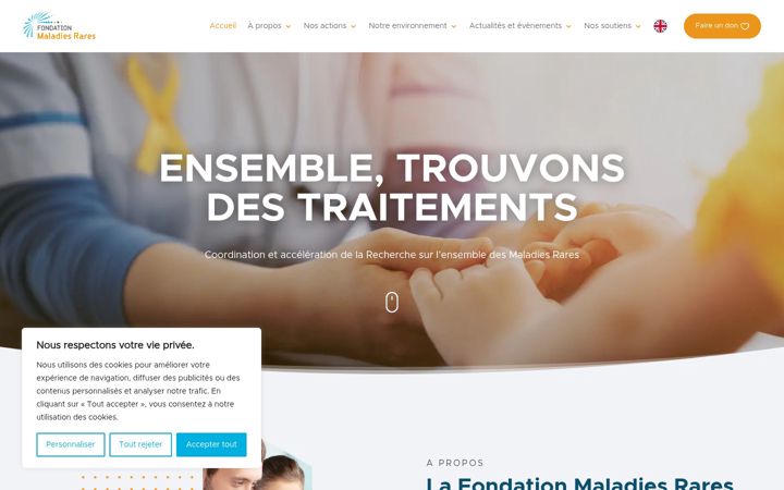 Screenshot of fondation-maladiesrares.org