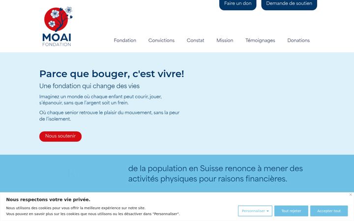Screenshot of fondation-moai.ch