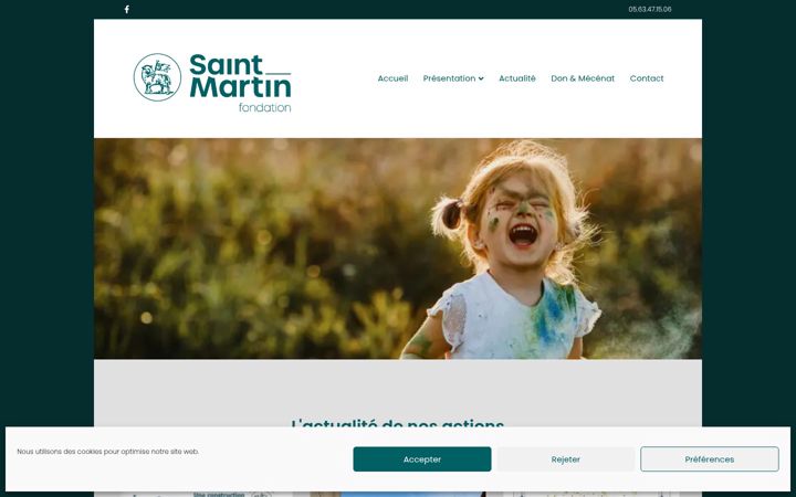 Screenshot of fondation-saint-martin.org