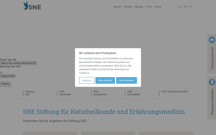 Screenshot of fondation-sne.ch