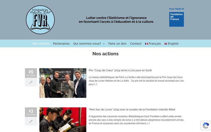 Screenshot of fondation-valentin-ribet.org