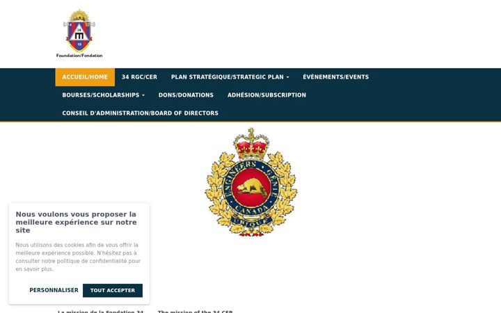 Snimka zaslona za fondation34rgc.ca