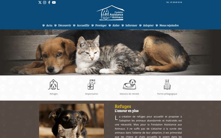 Screenshot of fondationassistanceauxanimaux.org