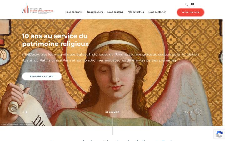 Screenshot of fondationavenirpatrimoineparis.fr