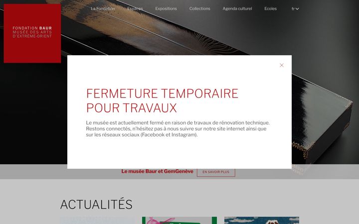 Screenshot of fondationbaur.ch