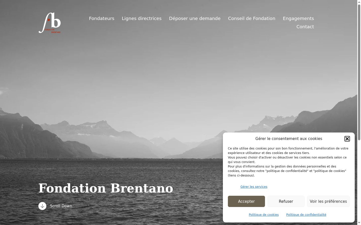 Screenshot des Einwilligungsbanners vor jeglicher Interaktion