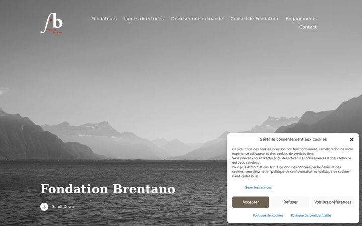 Screenshot of fondationbrentano.ch