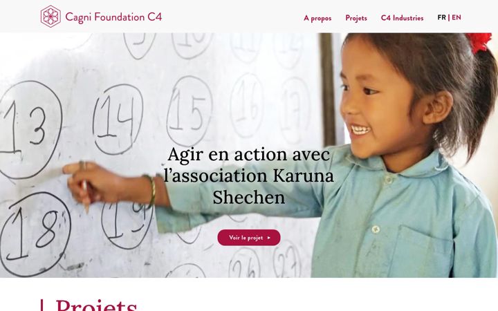 Screenshot of fondationcagni.com