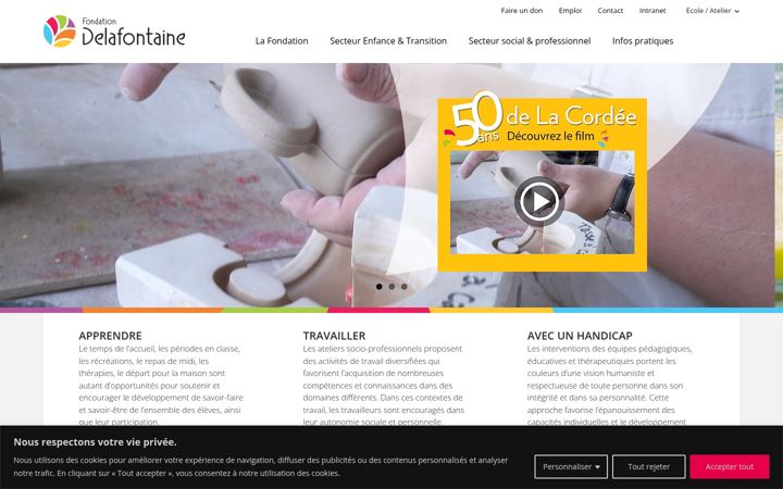 Screenshot of fondationdelafontaine.ch