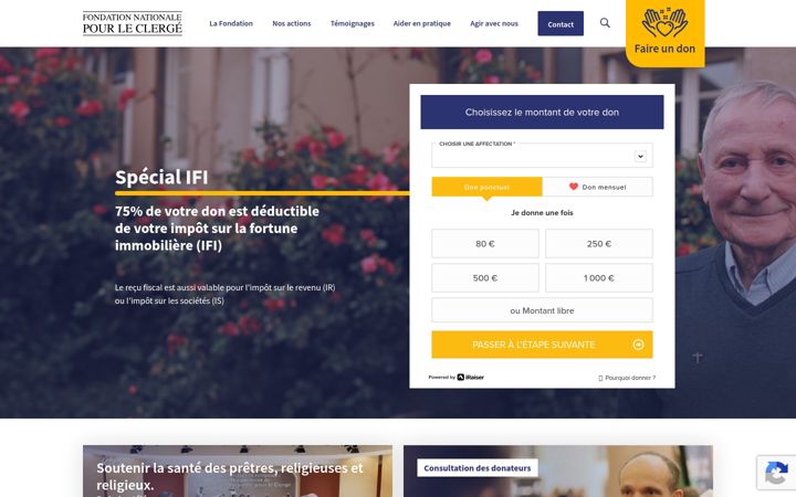 Screenshot of fondationduclerge.com