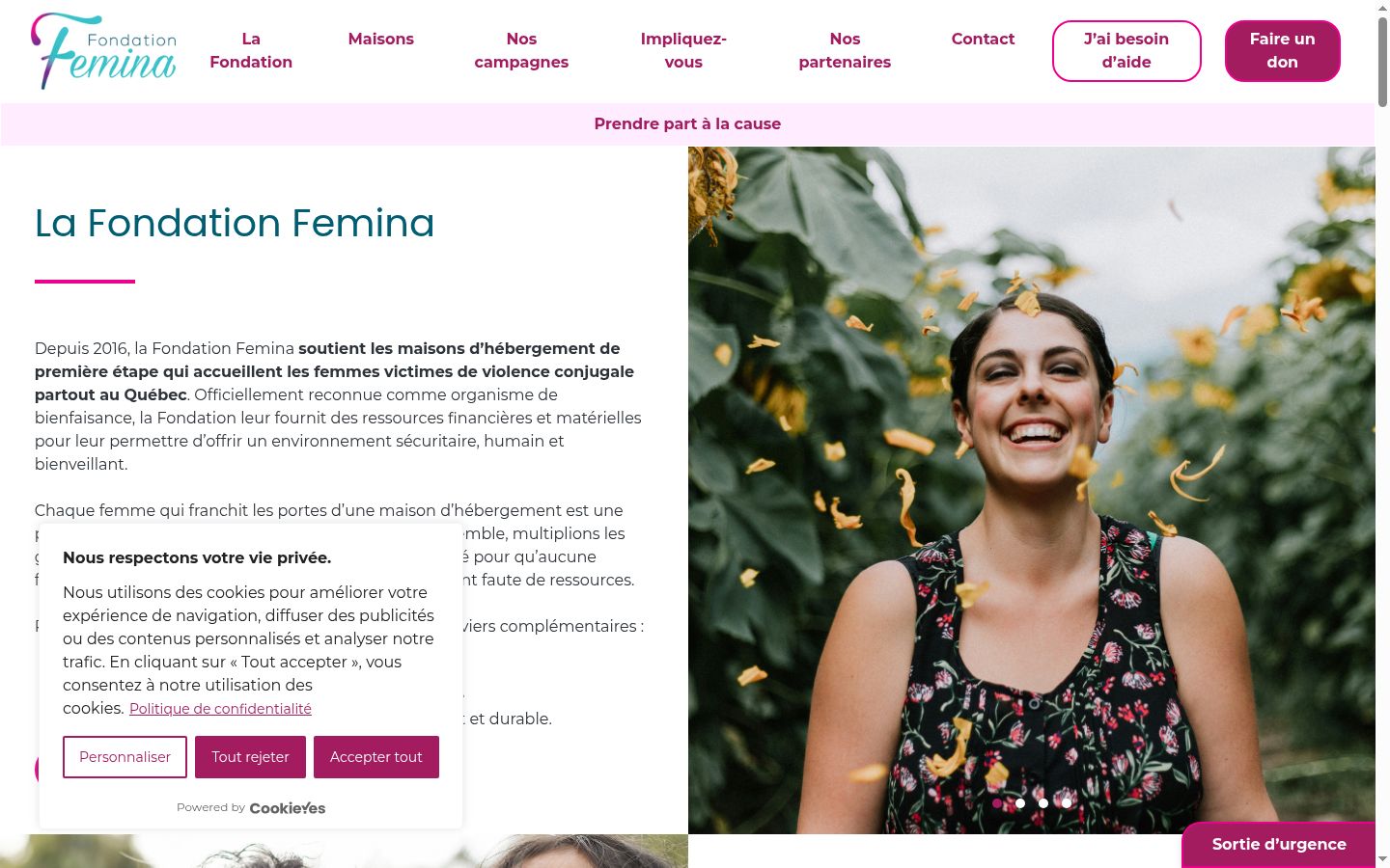 Screenshot del banner di consenso mostrato prima di qualsiasi interazione