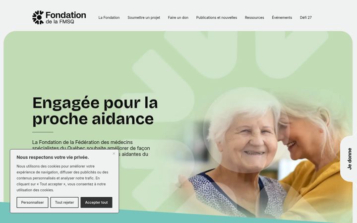 Screenshot of fondationfmsq.org