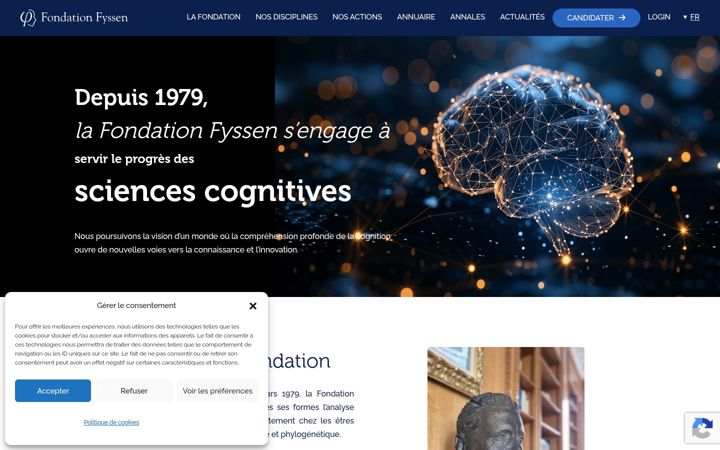 Screenshot of fondationfyssen.fr