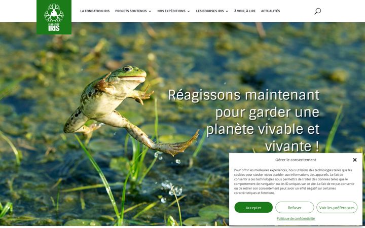 Screenshot of fondationiris.org