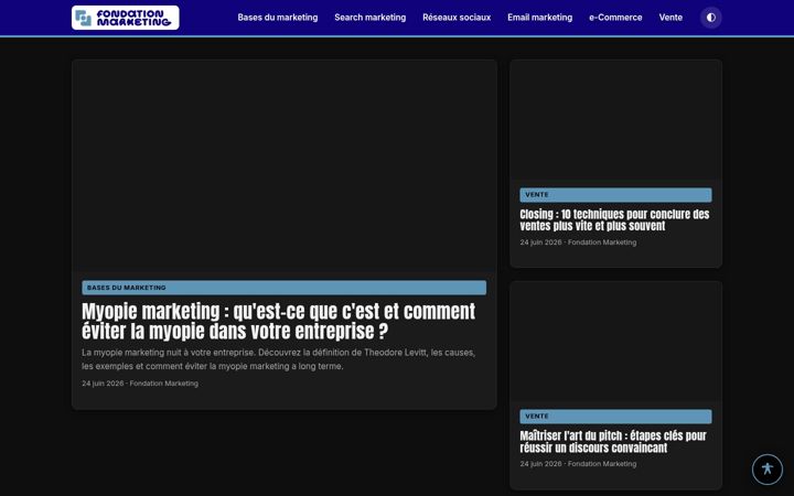 Screenshot of fondationmarketing.be