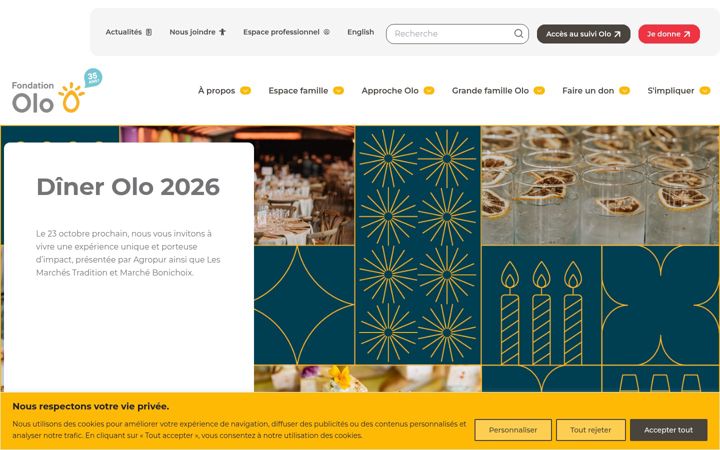 Screenshot of fondationolo.ca