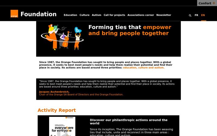 Screenshot of fondationorange.com