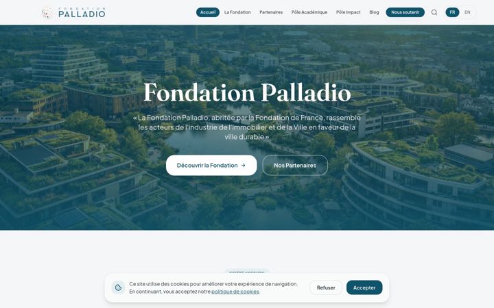 Screenshot of fondationpalladio.fr