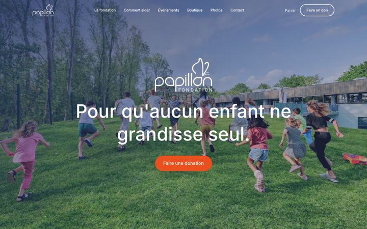 Screenshot of fondationpapillon.be