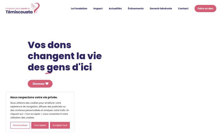 Snimka zaslona za fondationsantetemiscouata.ca