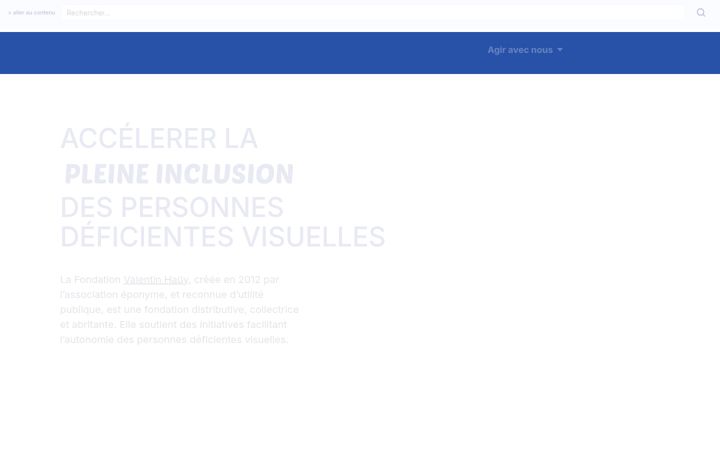 Screenshot of fondationvalentinhauy.fr