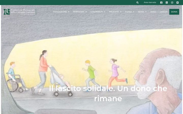 Screenshot of fondazione-comasca.it