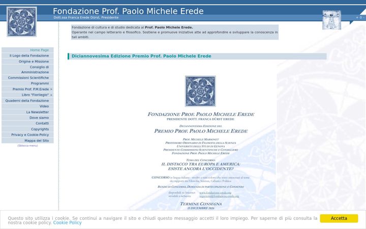 Screenshot of fondazione-erede.org