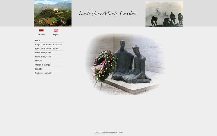 Screenshot of fondazione-montecassino.org
