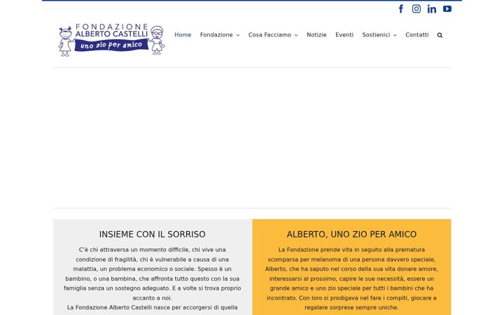 Captură de ecran a fondazionealbertocastelli.it