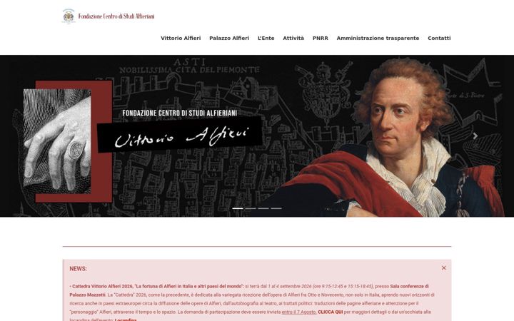 Screenshot of fondazionealfieri.it
