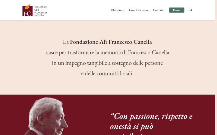 Screenshot of fondazionealifrancescocanella.org