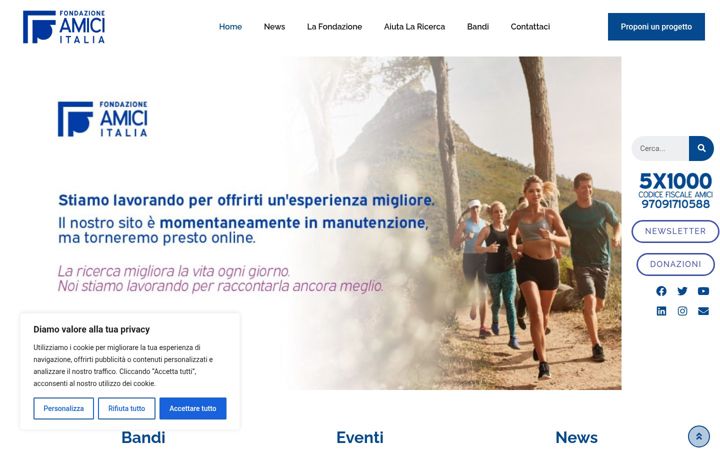 Snimka zaslona za fondazioneamiciitalia.it