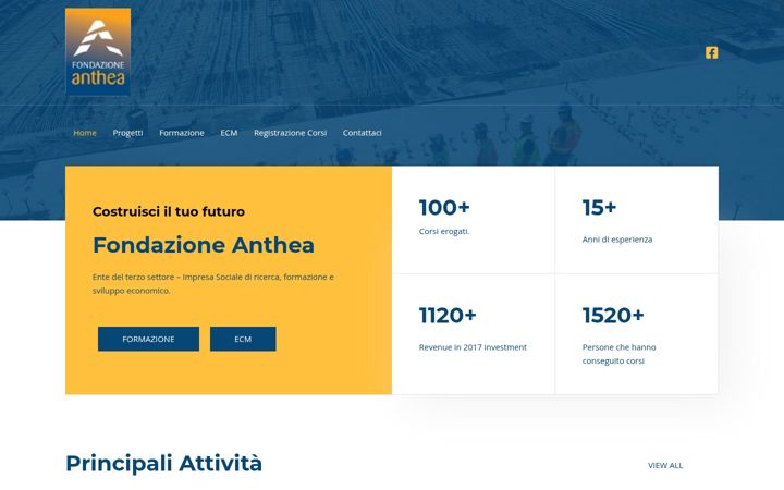 Snimka zaslona za fondazioneanthea.it