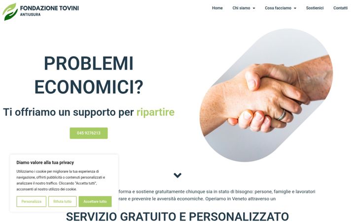 Screenshot of fondazioneantiusuratovini.it