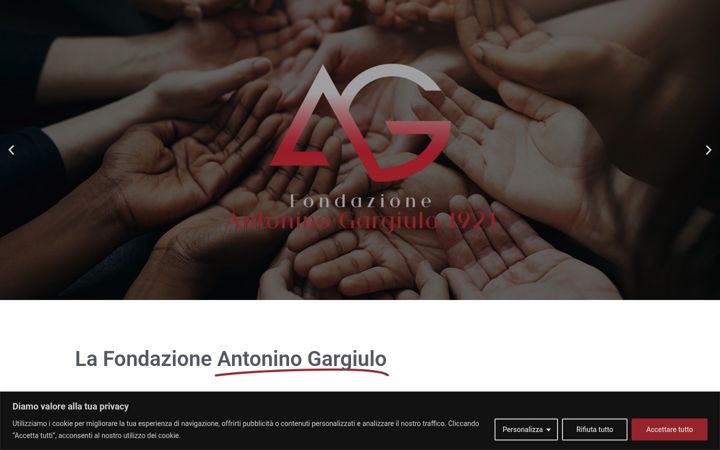 Screenshot of fondazioneantoninogargiulo1921.it