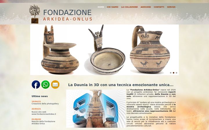 Screenshot of fondazionearkidea.it