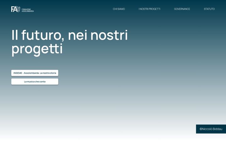 Snimka zaslona za fondazioneassolombarda.it