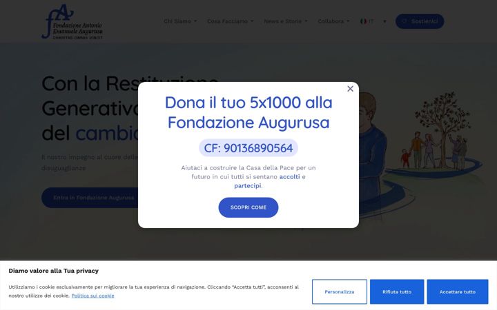 Screenshot of fondazioneaugurusa.org