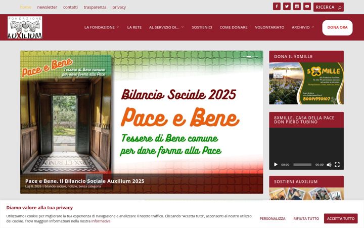 Screenshot of fondazioneauxilium.it