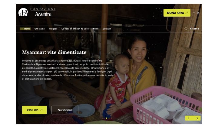 Screenshot of fondazioneavvenire.it